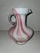 Carafe Blanche et Rouge en Verre, 1950s 7