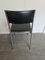 Chromed Steel & Black Leatherette Side Chairs, Set of 6, 1950s, Image 6
