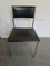 Chromed Steel & Black Leatherette Side Chairs, Set of 6, 1950s, Image 4