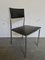Beistellstühle aus Verchromtem Stahl & Schwarzem Kunstleder, 6er Set, 1950er 7