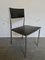 Chromed Steel & Black Leatherette Side Chairs, Set of 6, 1950s 7