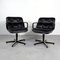 Black Leather Office Chair by Charles Pollock for Knoll Inc. / Knoll International, 1970s, Image 1