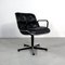 Black Leather Office Chair by Charles Pollock for Knoll Inc. / Knoll International, 1970s, Image 6