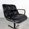 Black Leather Office Chair by Charles Pollock for Knoll Inc. / Knoll International, 1970s 5
