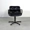 Black Leather Office Chair by Charles Pollock for Knoll Inc. / Knoll International, 1970s 2