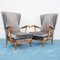 Walnut and Velvet Lounge Chairs by Paolo Buffa, 1950s, Set of 2 1
