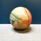 Italian Hand-Painted Solid Wood Decorative Sphere with Abstract Decoration, 1970s 2