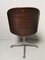 Rosewood and Leather Swivel Chair by Ico Luisa Parisi for MIM, 1950s 5