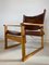 Mid-Century Danish Oak & Dark Brown Leather Safari Armchair by Poul Hundevad for Vamdrup, Image 3