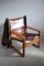 Mid-Century Danish Oak & Dark Brown Leather Safari Armchair by Poul Hundevad for Vamdrup 4