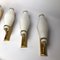 Mid-Century Brass & Opaline Sconces for Stilnovo, 1950s, Set of 5 17