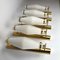 Mid-Century Brass & Opaline Sconces for Stilnovo, 1950s, Set of 5 8