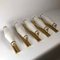 Mid-Century Brass & Opaline Sconces for Stilnovo, 1950s, Set of 5 10