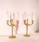 French Gilded Bronze Candelabra Table Lamps from Maison Boler of Paris, 1930s, Set of 2 10