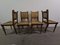 Antique Art Nouveau Walnut Side Chairs, Set of 4 1