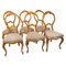 Rococo Dining Room Chairs in Light Mahogany, 1760s, Set of 6 1