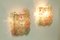 Mid-Century Wandlampen aus Muranoglas in Blumen-Optik, 2er Set 8