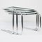 Chrome and Glass Nesting Tables, 1970s 2