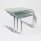 Chrome and Glass Nesting Tables, 1970s 1