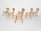 Scandinavian Modern Birchwood Spindle Back Chairs, 1950s, Set of 6 2