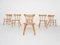 Scandinavian Modern Birchwood Spindle Back Chairs, 1950s, Set of 6 1