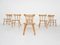Scandinavian Modern Birchwood Spindle Back Chairs, 1950s, Set of 6, Image 1