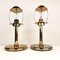 Gold Metal Table Lamps from Sijaj Hrastnik, Set of 2 1