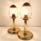 Gold Metal Table Lamps from Sijaj Hrastnik, Set of 2 4