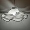 Large White Murano Glass Pendant Lamp, Italy, 1970s 8