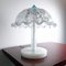 White and Blue Murano Glass Table Lamp, Italy, 1980s 1