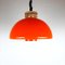 Mid-Century Orange Glass Pendant Lamp, 1970s 5