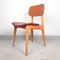 Mid-Century Burgundy Wooden Dining Chair, 1970s, Image 4