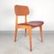 Mid-Century Burgundy Wooden Dining Chair, 1970s, Image 6