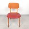 Mid-Century Burgundy Wooden Dining Chair, 1970s, Image 7