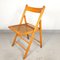 Mid-Century Rattan Folding Wooden Chair, Italy, 1970s 4