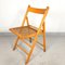 Mid-Century Rattan Folding Wooden Chair, Italy, 1970s, Image 4