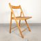 Mid-Century Rattan Folding Wooden Chair, Italy, 1970s 1