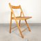 Mid-Century Rattan Folding Wooden Chair, Italy, 1970s, Image 1