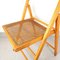 Mid-Century Rattan Folding Wooden Chair, Italy, 1970s, Image 7