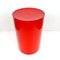 Mid-Century Red Plastic Waste Paper Basket by Gino Colombini 4