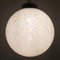 Large Vintage White Glass Ball Pendant Lamp, 1960s, Image 4