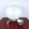 Large Vintage White Glass Ball Pendant Lamp, 1960s, Image 6