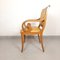 Vintage Italian Wood & Leather Dining Chair, 1950s, Image 4