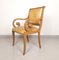 Vintage Italian Wood & Leather Dining Chair, 1950s, Image 1