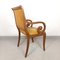 Italienischer Vintage Holz & Leder Stuhl, 1950er 3