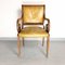 Italienischer Vintage Holz & Leder Stuhl, 1950er 2