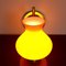 Gelbe Vintage Wandlampe aus Glas, 1970er 5