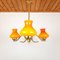 Mid-Century Yellow Glass Pendant Lamp, 1970s 1