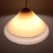 Grande Lampe Vintage Beige en Verre Murano Blanc, Italie, 1970s 9