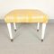 Tabouret Vintage en Tissu Jaune, Italie, 1950s 1